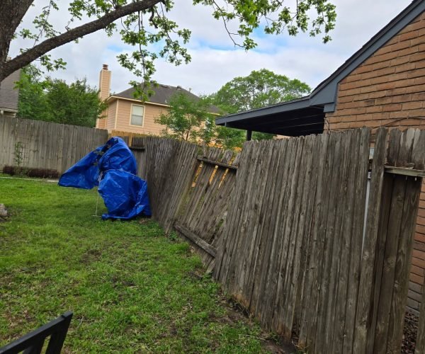 Professional fence repair restoring damage, leaning, or broken fences to full strength, security, and a clean, polished appearance.